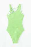 Light Green Sexy Solid Hollowed Out Patchwork Swimwears (With Paddings)