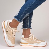 White Casual Sportswear Daily Patchwork Solid Color Round Comfortable Out Door Sport Shoes