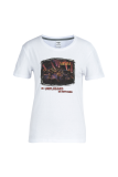 White Street Vintage Solid Patchwork O Neck T-Shirts