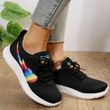 Negro Casual Sportswear Daily Patchwork Redondo Cómodo Out Door Sport Running Shoes