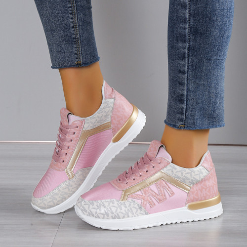 Pink Casual Sportswear Daily Patchwork Printing Round Cómodo Out Door Sport Shoes