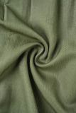 Армейский зеленый сексуальный повседневный однотонный обтягивающий комбинезон с открытой спиной и без бретелек