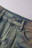 Green Street Tie Dye crea gonne di jeans normali da tasca vecchia