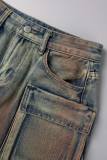 Обычные джинсовые юбки с карманами Green Street Tie Dye Make Old Pocket