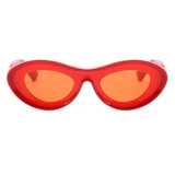 Óculos de sol de retalhos lisos diários casuais vermelhos