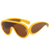 Gelbe, lässige, tägliche, solide Patchwork-Sonnenbrille