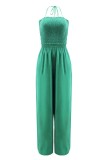 Lila Sexig Casual Solid Bandage Backless Strapless Regular Jumpsuits