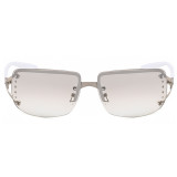 Белые повседневные однотонные солнцезащитные очки в стиле пэчворк на каждый день