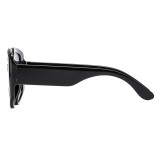 Черные повседневные однотонные солнцезащитные очки с леопардовым принтом в стиле пэчворк