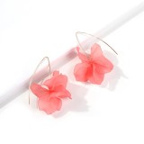 Boucles d'oreilles patchwork solides rose Casual Vacation Simplicity