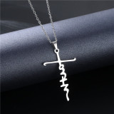Silver Casual Daily Patchwork Chains Halsband