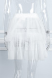 イエロー セクシー ソリッド パッチワーク ハイウエスト 従来のソリッドカラー スカート (パンティーなし)