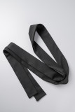 Schwarze, lässige, solide Patchwork-Oberteile mit Frenulum-Hemdkragen