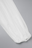 Белый сладкий сплошной прозрачный сетчатый воротник-кардиган размера плюс из двух частей (без бикини)