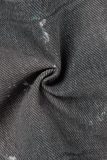 Camuflagem Street Camouflage Print Patchwork Bolso Regular Cintura Baixa Reto Estampado Completo Bottoms (Com Cinto)