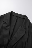 Prendas de abrigo informales con cuello vuelto de malla sólida color albaricoque