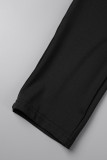 Ljusgrå Casual Solid Patchwork Skinny Jumpsuits med blixtlåskrage