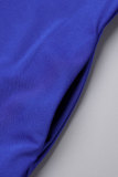Черная элегантная однотонная лоскутная юбка с круглым вырезом и талией Платья больших размеров (с поясом)