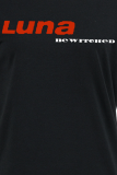 Black Street T-shirts met dagelijkse print en letter O-hals