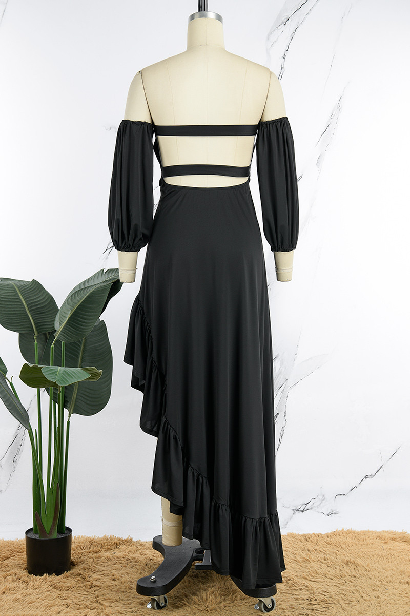 Celebrities Solid Hollowed Out With Bow O Neck Princess Dresses main image 0