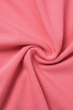 Розовые сексуальные однотонные платья-юбки в стиле пэчворк с открытой спиной и без бретелек