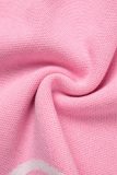 Gonne patchwork convenzionali a vita alta skinny asimmetriche solide casual rosa