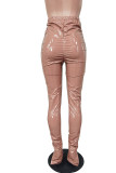 Pantalones pitillo con pliegues lisos de Pink Street