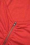 Röda sexiga formella solida rygglösa grimma aftonklänningar