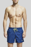 Cyanine Casual Solid Patchwork Board Shorts