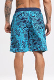 Blå Casual Vacation Print Patchwork Board Shorts