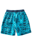 Pantaloncini da surf patchwork con stampa casual blu per le vacanze