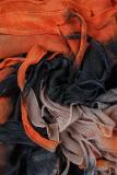 Apricot Sexy Print Bandage Tie-Dye Rückenfreies Neckholder ärmelloses Kleid