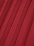 Röd Elegant Solid Patchwork Vik V-hals Raka Jumpsuits