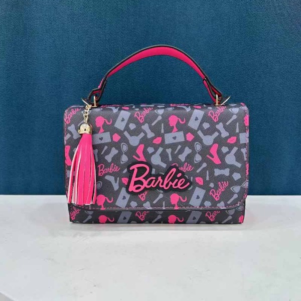 Черно-розовые сумки в стиле пэчворк с надписью Street Simple