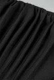 Bandagem com estampa sexy preta vazada frente única frente única manga curta duas peças