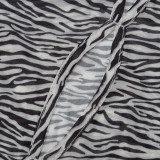 Zebra Sexy Beroemdheden Zebraprint Uitgeholde Patchwork Trekkoord Afdrukken O-hals Mesh Jurk Jurken