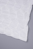 Белое сексуальное однотонное длинное платье с вырезом на спине и бретелями на бретельках