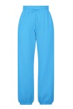Pink Casual Solid Basic Regular High Waist Conventional Solid Color Trousers