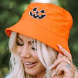 Orange Casual solid broderad hatt