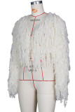 Кардиган с однотонной кисточкой и воротником в стиле пэчворк White Street Верхняя одежда