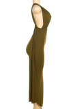 Robes de jupe enveloppées à col en V et à dos nu