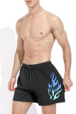 Pantalones cortos de tablero con estampado de cadena y dibujo de patchwork con letras Blaze informales plateados