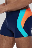 Shorts listrados azuis profundos da placa da impressão dos retalhos do Sportswear