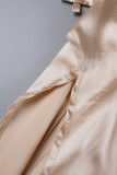 ホワイト セクシー カジュアル ソリッド バックレス クロス ストラップ スリット スパゲッティ ストラップ ロング ドレス ドレス