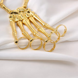 Lässige, solide Patchwork-Armbänder aus Gold