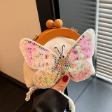 Gul Casual Patchwork Butterfly Paljetter Pearl Bags