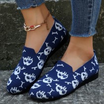 Blauwe casual patchwork ronde comfortabele schoenen