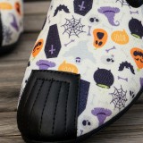 Фиолетовые повседневные удобные туфли на плоской подошве с принтом в стиле пэчворк