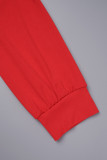 Robes de soirée rouge sexy formelle solide patchwork fente col en V robes