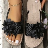 Zwarte casual patchwork effen kleur ronde comfortabele schoenen (afhankelijk van het werkelijke doel)